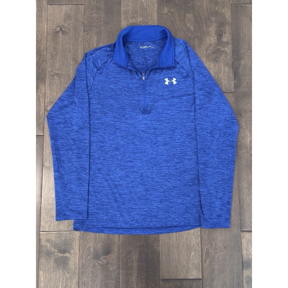 Under Armour Quarter-Zip Pullover Men's Small Blue‎ Performance Loose HeatGear
